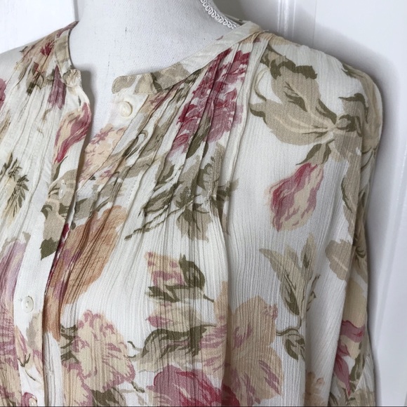FRYE X ANTHROPOLOGIE Floral peasant blouse medium - Picture 8 of 13